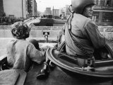 US and Russian Backed East German Forces Facing Off over Newly Constructed Berlin Wall