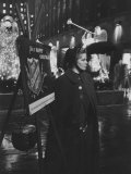 Young Salvation Army Volunteer Soliciting Christmas Time Contributions at Rockefeller Center