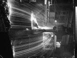 Molten Steel Being Poured from an Open Hearth Furnace at Carnegie Illinois Steel Mill