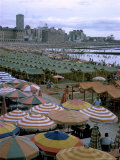 Sea of Umbrellas and Canvas Nearly Covers Mar Del Plata Beach