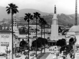 Traffic Along a Boulevard in the La Suburb of Westwood