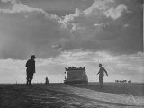 View of President Franklin D Roosevelt Riding Off in His Car