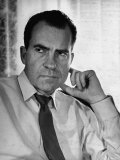 Vice President Richard Nixon with His Tie Loosened  in Shirt Sleeves in His Office