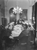 President Harry S Truman Chatting with Members of Congress at a Dining Table