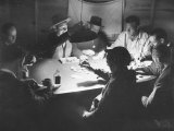 Workers on the Fort Blanding Site Playing a Game of Poker