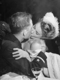 Officer Deeply Kissing a Model at a Nightclub