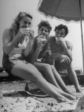 Peter Coe with Martha O'Driscoll Eating Abalone Sandwiches