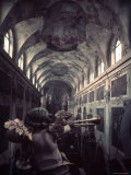 Nave of St Peter's Church in Salzburg Where Mozart's " C Minor Mass" Was First Performed