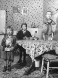 View of a Steel Worker's Family Posing For a Picture