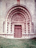 Romanesque Doorway of 12th Century Monastery at Ganagobie