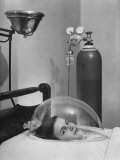 Patient Using a New Oxygen Tent