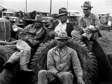 Roustabouts Take Time Off from Their Job in Oil Boom Town