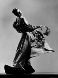 Model Wearing Checkered Evening Dress with Matching Evening Bag  Gloves and Stole