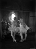 Members of the Corps de Ballet of the Paris Opera Attending Rehearsal of "Swan Lake"