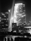 Radio City Shining with Many Bright Lights During the Night