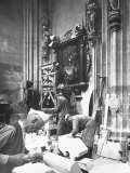 Masons Working on Interior Repairs to St Stephens Church