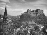 The Edinburgh Castle Sitting High on a Rock Above St Cuthbert's Church