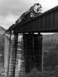 Southern Railway Train on Trestle Bridge 210 Foot Tressel over the North Broad River  Georgia