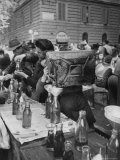 Olive Oil Being Poured Into Buyers' Bottles in Black Market