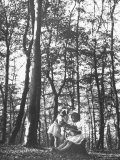 Novak Children Gathering Leaves on Their Day in the Woods