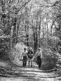 Three Children on Their Way to School During the Last Week