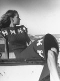 Model Wearing Sweater and Skirt Decorated with Roaring Lions