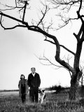 Painter Jackson Pollock Walking in Field with Wife Lee Krasner