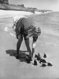 Summer at Cape Cod: Bottles of Coca Cola Buried in the Surf to Keep Them Cool