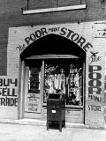 Window of the Poor Man's Store on Beale Street in Memphis