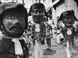 Masked Parade Participants During the Fiesta de San Ferman