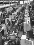 Refrigerators on Assembly Line at General Electric Plant