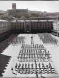 West Point Cadets Standing at Parade Rest in Courtyard of the West Point Military Academy