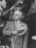 President Harry S Truman Saluting "Star Spangled Banner" at Opening Game of Baseball Season