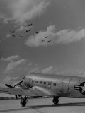 Planes Flying in Formation over B-29