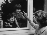 Mrs Sergeant R Shriver Visiting Municipal Children's Home For Mental Retarded
