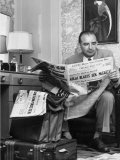 Senator Joseph R McCarthy Reading Newspaper