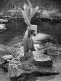 Washing Clothes in a Primitive Open Air Laundry