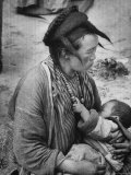 Refugee from the India China Border War with Her Child