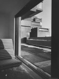 View from Living Room to Terrace of Apartment Project Habitat 67