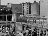 President John F Kennedy on Platform Looking over Wall to Eastern Sector