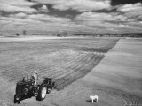 Spring Plowing on Farm in de Soto  Kansas