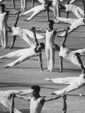 Participants in a Mammoth Sport and Fitness Show Called "Sportakiad" Practice
