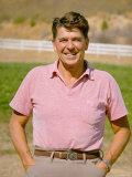 Portrait of California Governor Candidate Ronald Reagan Outside at Home on Ranch