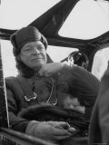 President Dwight D Eisenhower Sitting in an Airplane During His Korean Inspection Trip