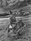 Tristan Da Cunha Island Chef Willie Repetto Riding Donkey