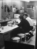 Patrons at Counter in Roadside Diner