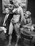 Show Girl Wearing a Bikini For Customers at Lunch