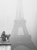 Paris Fog with Eiffel Tower Faintly Seen