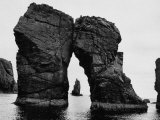 Rock Formations on British Isles' Coastline Including Archways