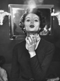 TV Model Nancy Driver Showing Correct Smoking Technique For TV Commercial